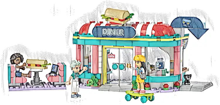 Zestaw LEGO® 41728 LEGO 41728 Friends Bar w śródmieściu Heartlake