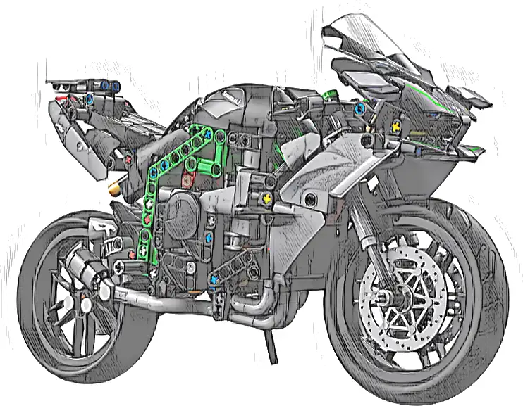 LEGO 42170 Technic Motocykl Kawasaki Ninja H2R