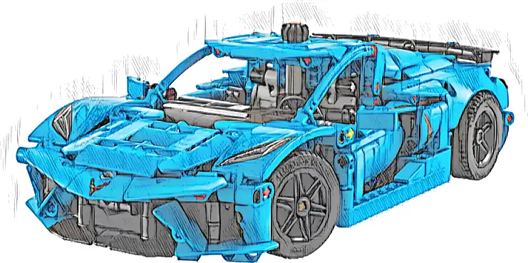 LEGO 42217 Technic Niebieski Chevrolet Corvette Stingray