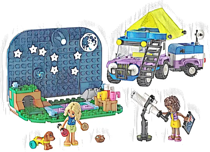 Zestaw LEGO® 42603 LEGO 42603 Friends Kamper z mobilnym obserwatorium gwiazd