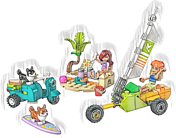 Zestaw LEGO® 42641 LEGO 42641 Friends Przygoda z surfującymi psami i skuterem