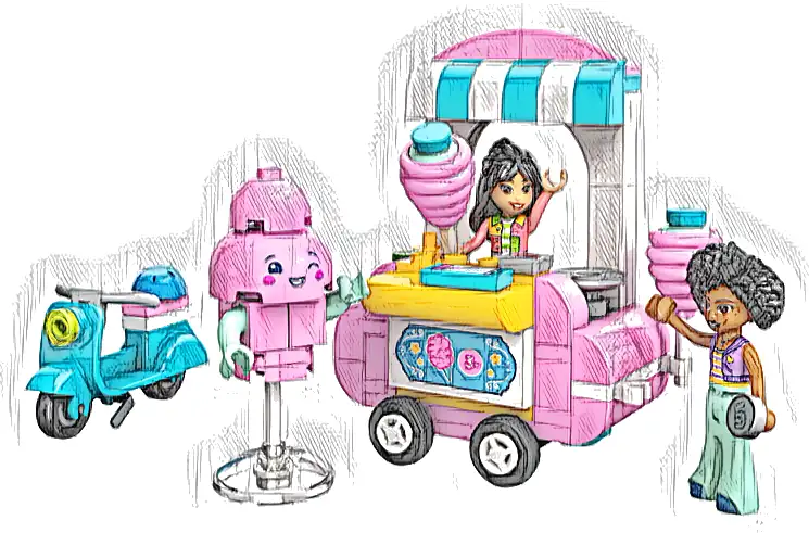 LEGO 42643 Friends Stoisko z watą cukrową i skuter