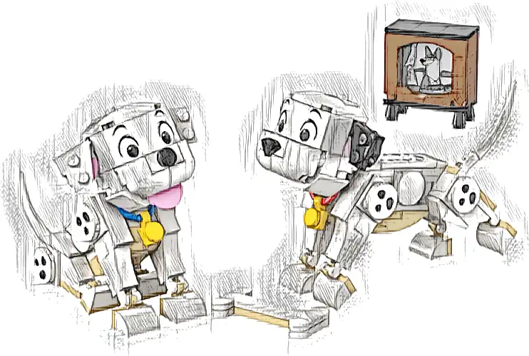 LEGO 43271 Disney 101 dalmatyńczyków — Szczeniaczki Szczęściarz i Penny