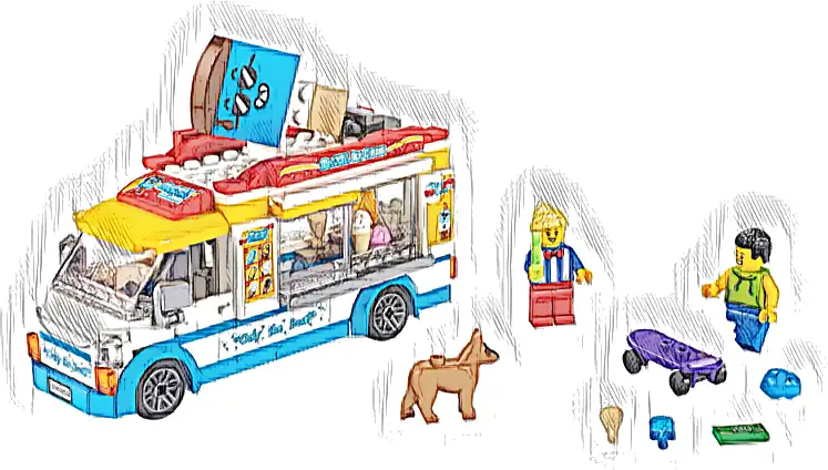 Zestaw LEGO® 60253 LEGO 60253 City Furgonetka z lodami