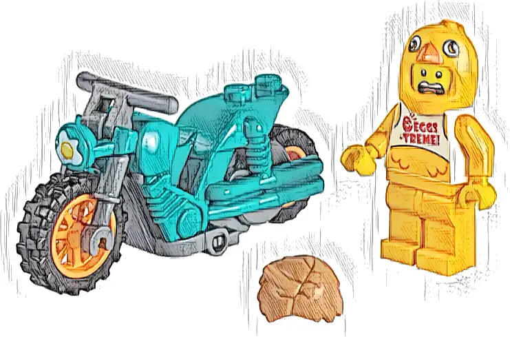 Zestaw LEGO® 60310 LEGO 60310 City Motocykl kaskaderski z kurczakiem