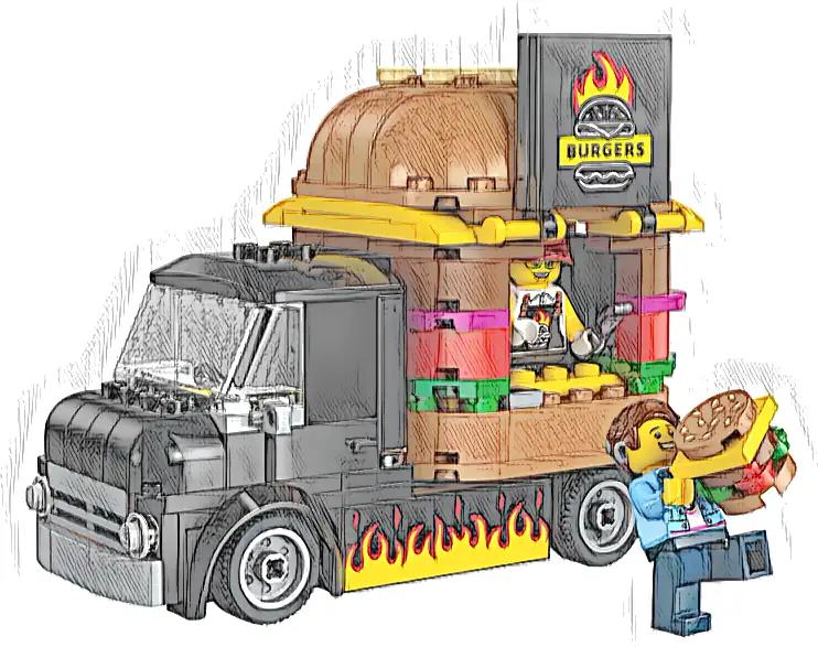 Zestaw LEGO® 60404 LEGO 60404 City Ciężarówka z burgerami