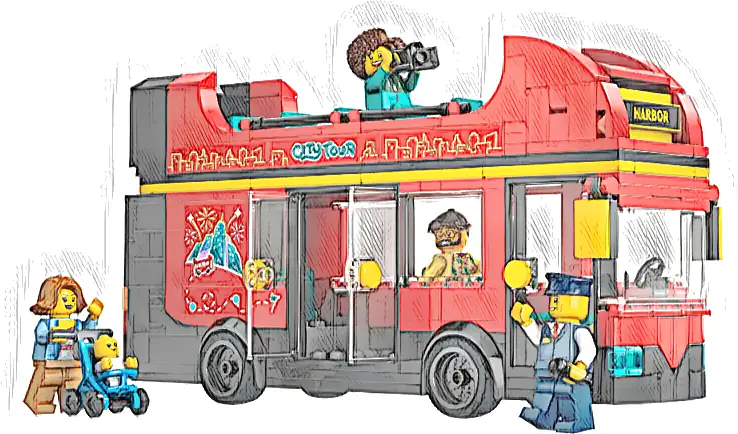 Zestaw LEGO® 60407 LEGO 60407 City Czerwony, piętrowy autokar