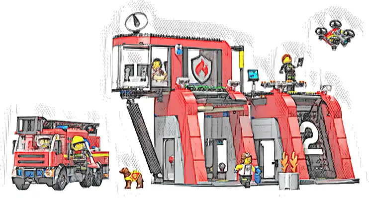 Zestaw LEGO® 60414 LEGO 60414 City Remiza strażacka z wozem strażackim