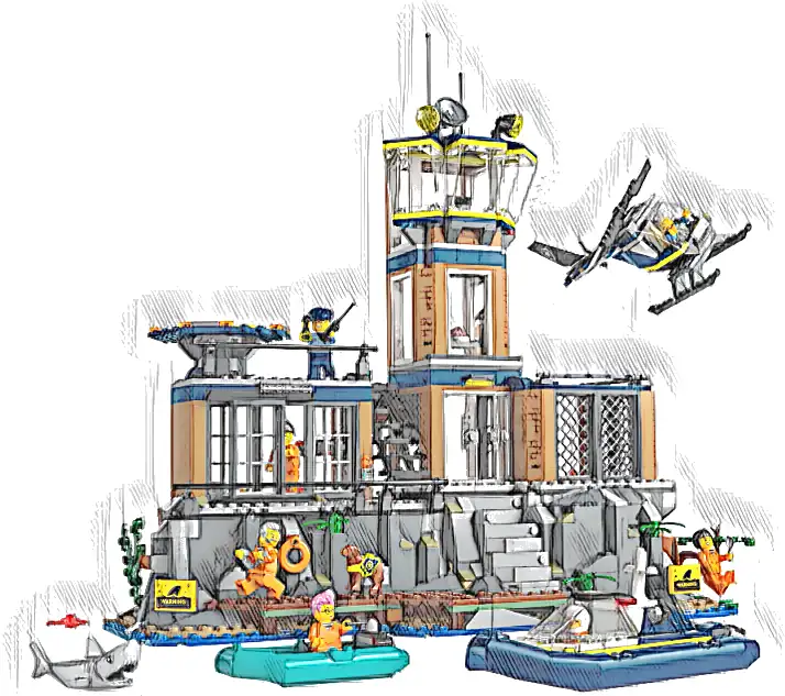 Zestaw LEGO® 60419 LEGO 60419 City Policja z Więziennej Wyspy