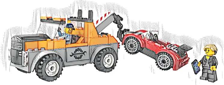 Zestaw LEGO® 60435 LEGO 60435 City Samochód pomocy drogowej i naprawa sportowego auta