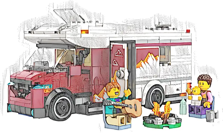 LEGO 60454 City Wakacyjny kamper pełen przygód