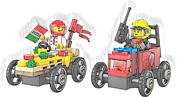 Zestaw LEGO® 60458 LEGO 60458 City Zestaw wyścigówek: pizza kontra wóz strażacki