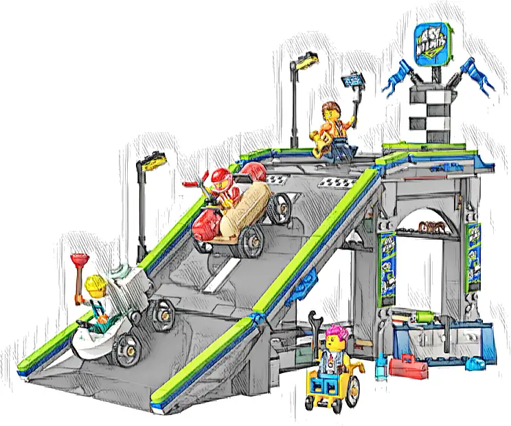 LEGO 60460 City Bez granic: tor z rampami dla wyścigówek