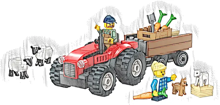 Zestaw LEGO® 60461 LEGO 60461 City Czerwony traktor z przyczepą i owcą