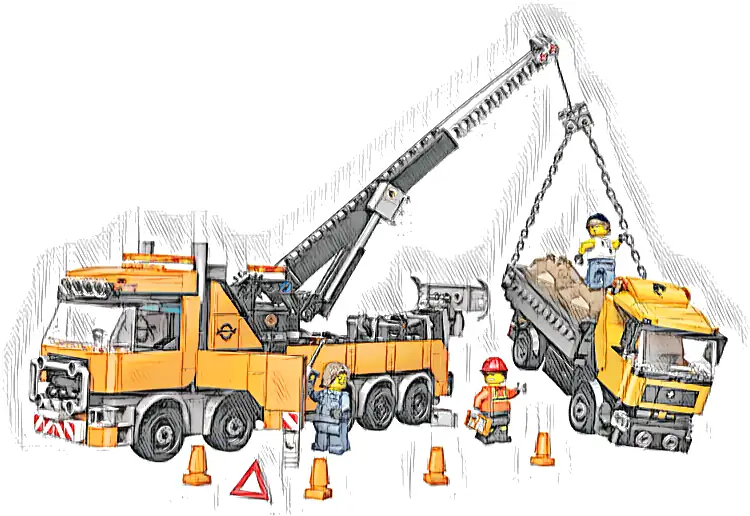 LEGO 60467 City Wóz holowniczy z dźwigiem