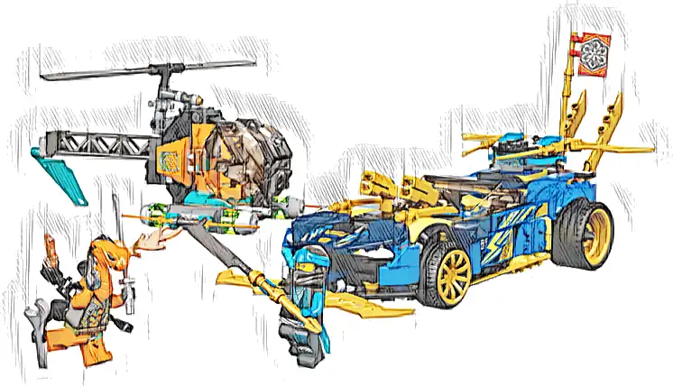 LEGO 71776 NINJAGO Wyścigówka EVO Jaya i Nyi