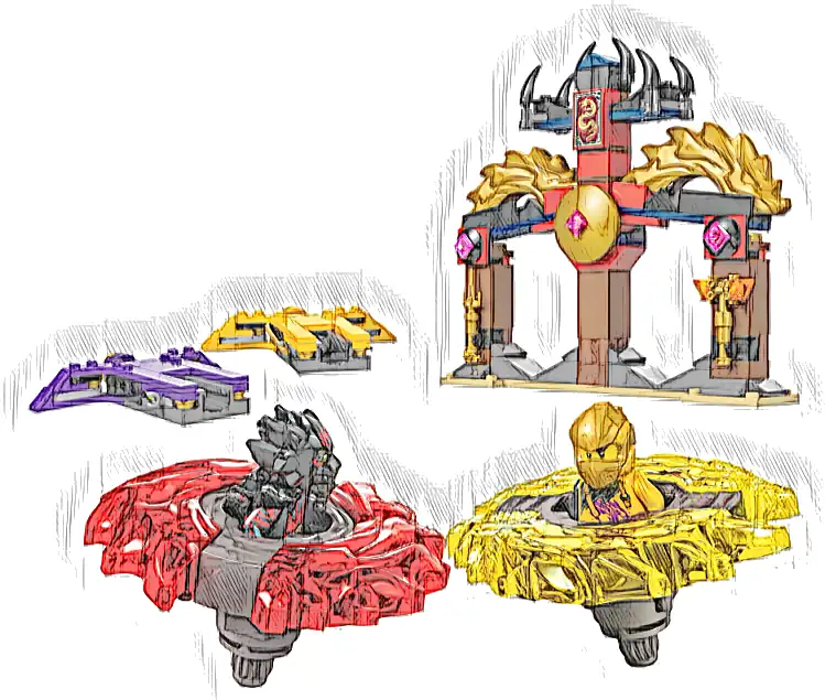 LEGO 71826 NINJAGO Smocze Spinjitzu — zestaw bitewny