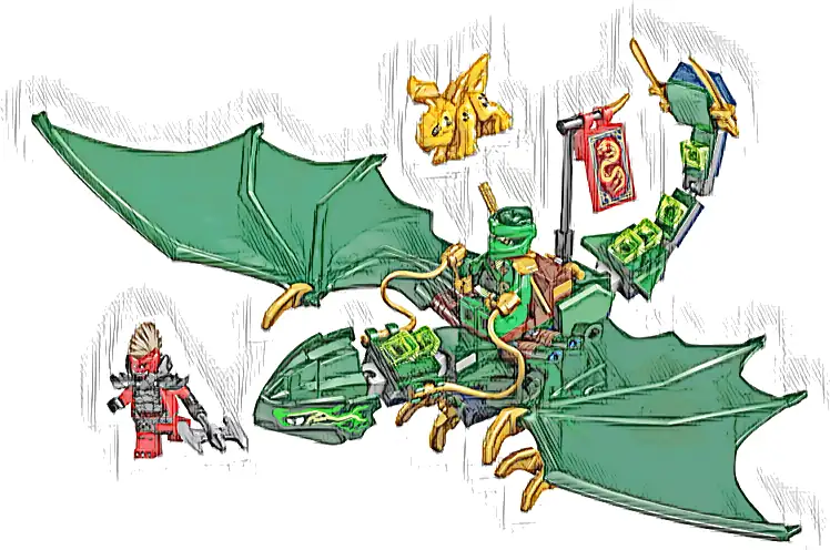 Zestaw LEGO® 71829 LEGO 71829 NINJAGO Zielony leśny smok Lloyda