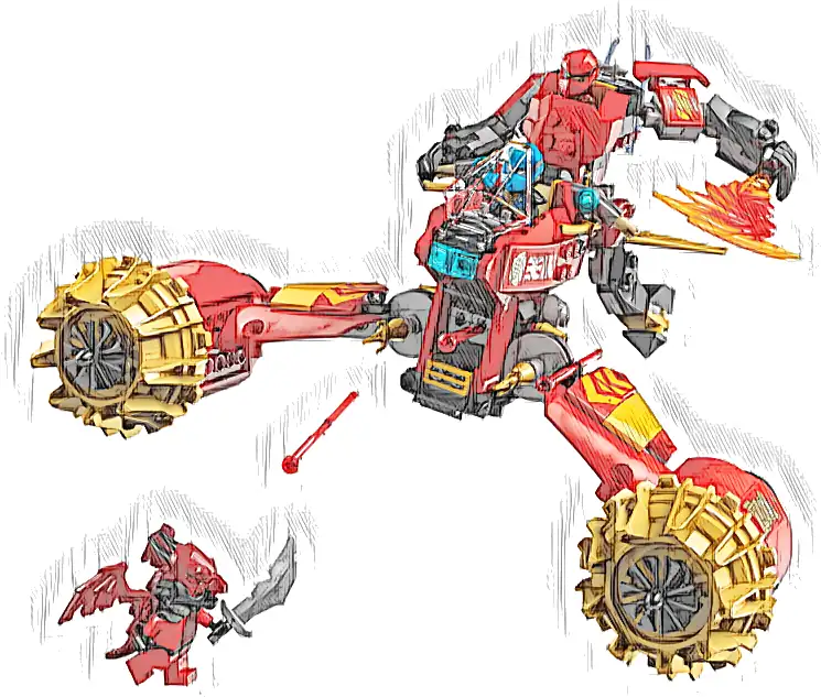 LEGO 71830 NINJAGO Burzowy jeździec-mech Kaia