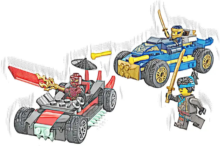 Zestaw LEGO® 71840 LEGO 71840 NINJAGO Pojedynek wyścigowy Rogue kontra Drix