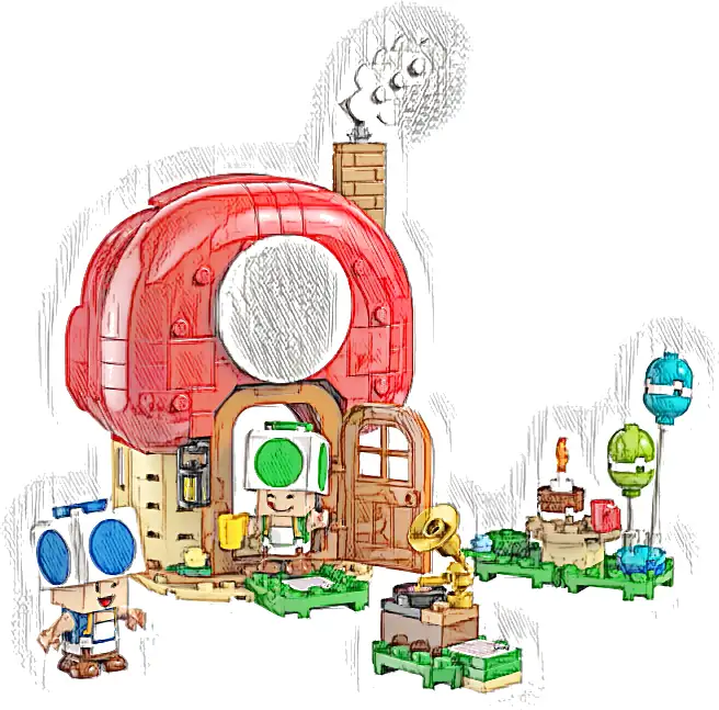 Zestaw LEGO® 72041 LEGO 72041 Super Mario Toad i domówka