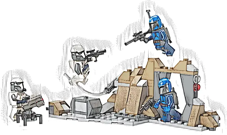 LEGO 75373 Star Wars Zasadzka na Mandalorze — zestaw bitewny