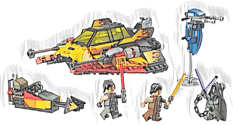 LEGO 75414 Star Wars Płomienny śmigacz śnieżny