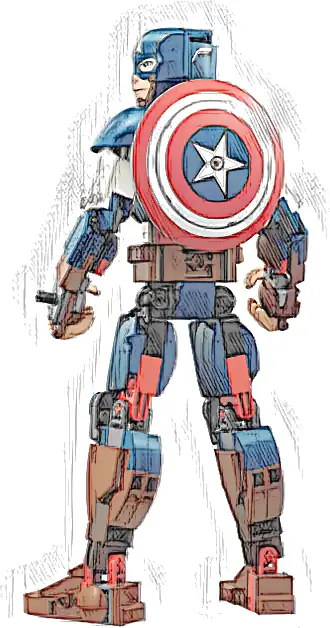 LEGO 76258 Marvel Figurka Kapitana Ameryki do zbudowania