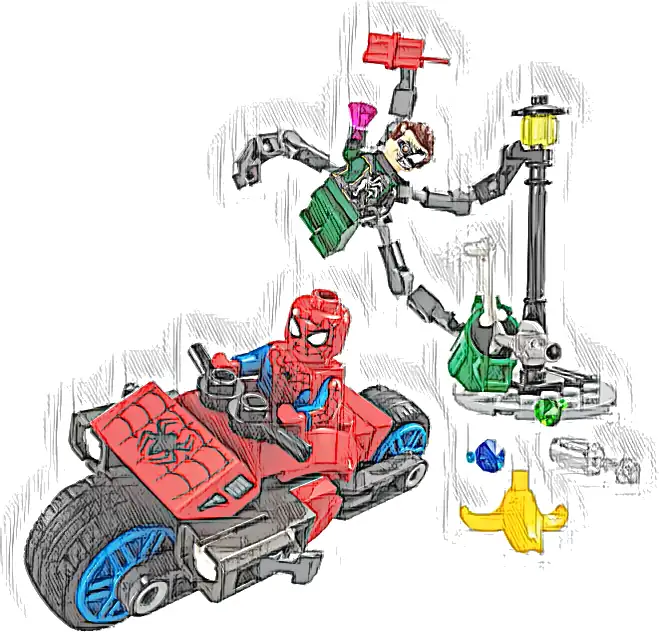 LEGO 76275 Marvel Pościg na motocyklu: Spider-Man vs. Doc Ock