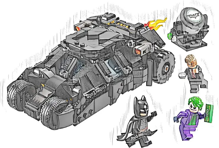 LEGO 76303 DC Tumbler Batmana kontra Dwie Twarze i Joker