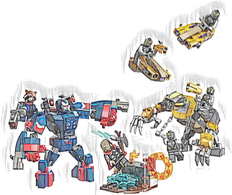 LEGO 76322 Marvel Avengers: Koniec gry Thor kontra Chitauri