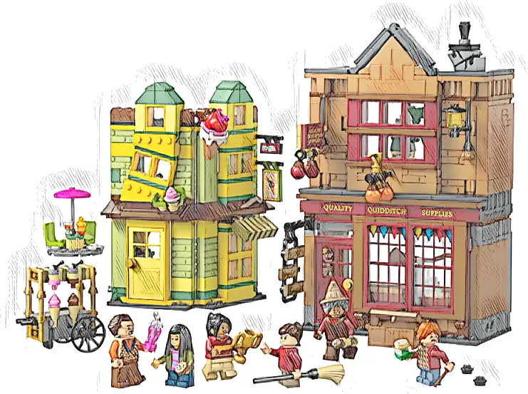 LEGO 76452 Harry Potter Markowy sprzęt do quidditcha i lodziarnia