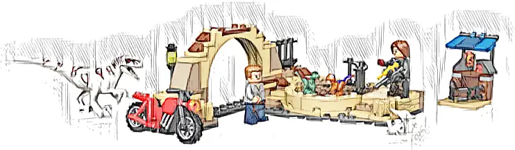 LEGO 76945 Jurassic World Atrociraptor: pościg na motocyklu