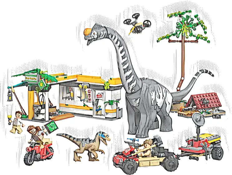 LEGO 76973 Jurassic World Na tropie tytanozaura i raptora