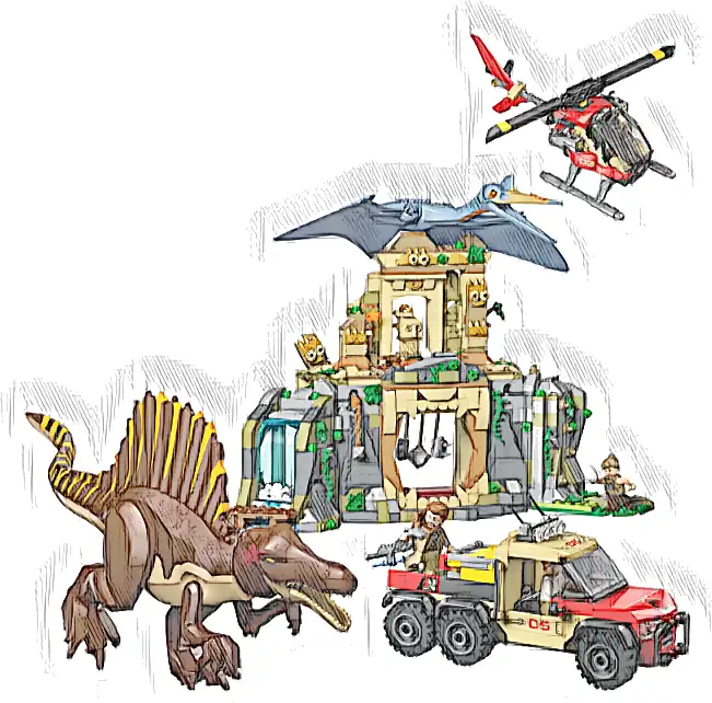 LEGO 76976 Jurassic World Powietrzna misja z kecalkoatlem i spinozaurem