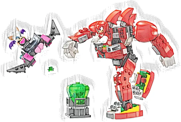 Zestaw LEGO® 76996 LEGO 76996 Sonic the Hedgehog Knuckles i mech-strażnik