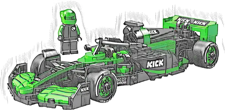 LEGO 77247 Speed Champions Bolid F1 KICK Sauber Team C44